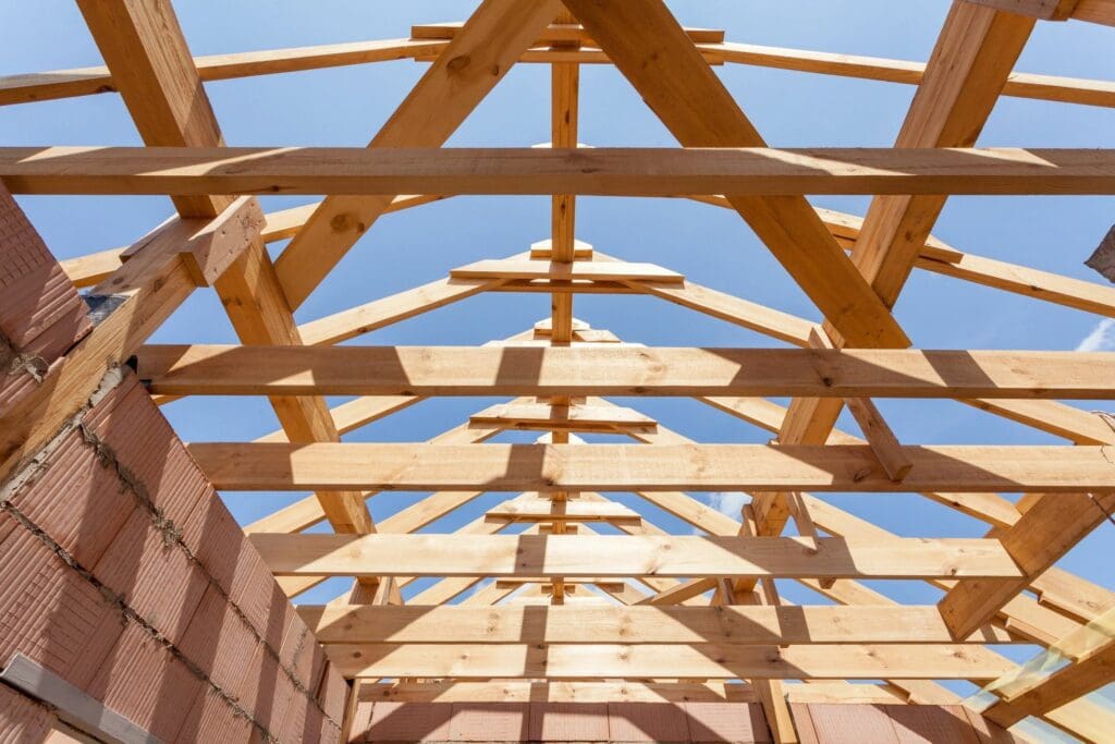 The roof of a property